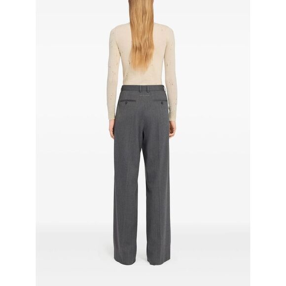 Mm6 Maison Margiela Grey Trousers - Tailored Trousers Women - Picture 2 of 4
